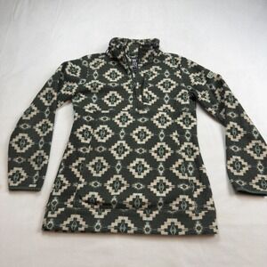 Powder River Outfitters Panhandle Women's Med‎ Aztec Geo 1/4 Zip Fleece Pullover